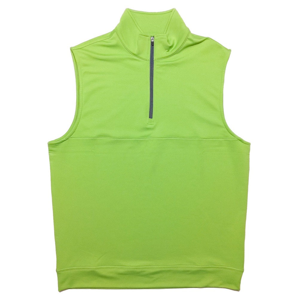 DUNNING‎ GOLF 1/2 Zip Performance Vest Pullover Lime Green Medium M